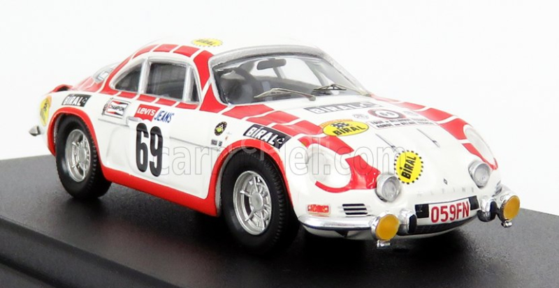 Trofeu Renault Alpine A110 N 69 Tour De Belgique 1971 H.delbar - C.collaer 1:43 Bílá Červená