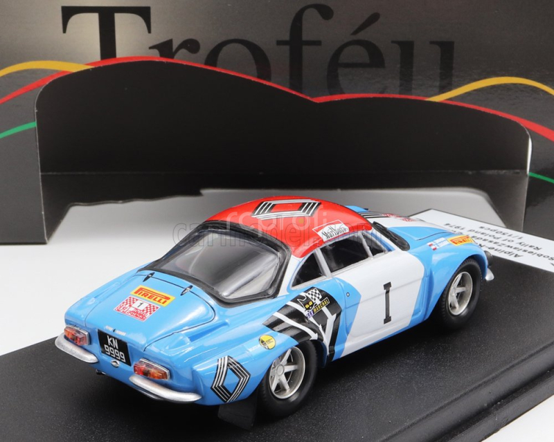 Trofeu Renault Alpine A110 N I Rally Poland 1974 S.zasada - E.zasada 1:43 Modrá Bílá Červená