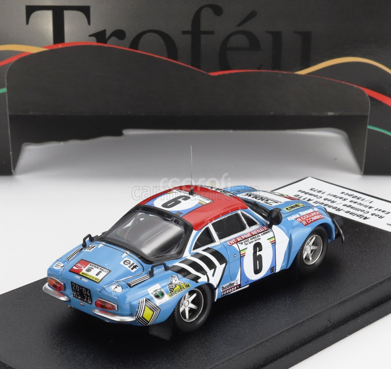 Trofeu Renault Alpine A110 (night Version) N 6 Rally East African Safari 1975 Rob Collinge - Rob Combes 1:43 Světle Modrá
