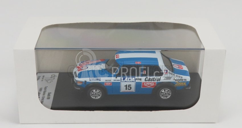 Trofeu Saab 99 Team Konela Racing N 15 Rally 1000 Lakes 1977 T.rainio - E.nyman 1:43 Modrá Bílá