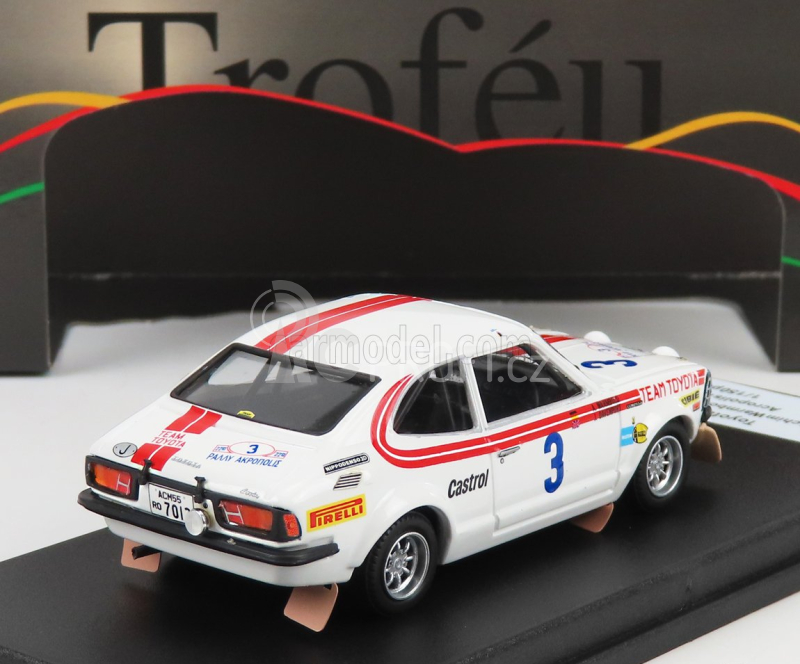 Trofeu Toyota Corolla Levin (night Version) N 3 Rally Acropolis 1975 A.warmbold - J.davenport 1:43 Bílá Červená