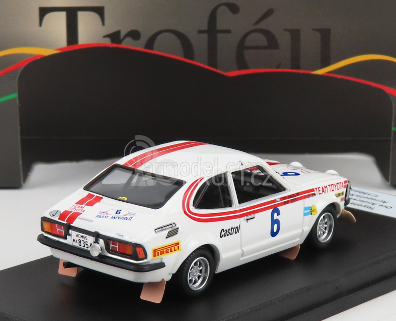 Trofeu Toyota Corolla Levin (night Version) N 6 Rally Acropolis 1975 O.andersson - A.hertz 1:43 Bílá Červená