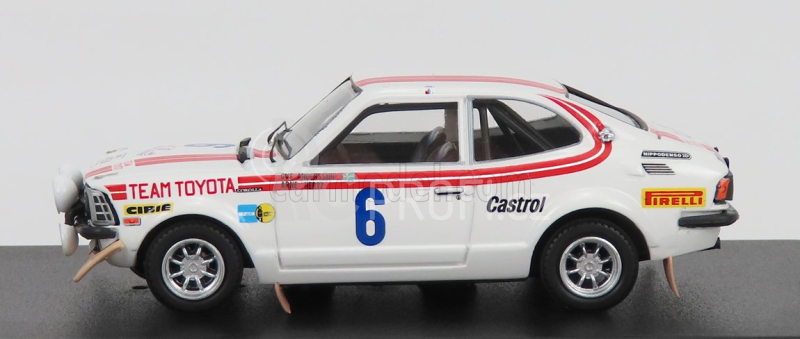 Trofeu Toyota Corolla Levin (night Version) N 6 Rally Acropolis 1975 O.andersson - A.hertz 1:43 Bílá Červená
