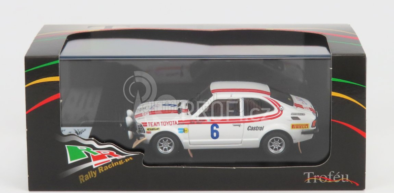 Trofeu Toyota Corolla Levin (night Version) N 6 Rally Acropolis 1975 O.andersson - A.hertz 1:43 Bílá Červená