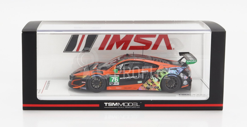 Truescale Acura Nsx Gt3 Evo Team Compass Racing N 76 Imsa 2021 M.mcmurry - M.farnbacher 1:43 Oranžová Černá