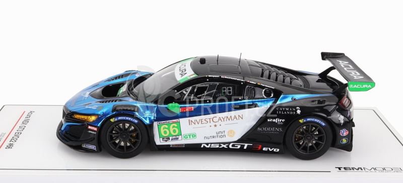 Truescale Acura Nsx Gt3 Evo22 3.5l Turbo V6 Team Gradient Racing N 66 24h Daytona 2022 K.simpson - T.bechtolsheimer 1:43 Černá Bílá Modrá