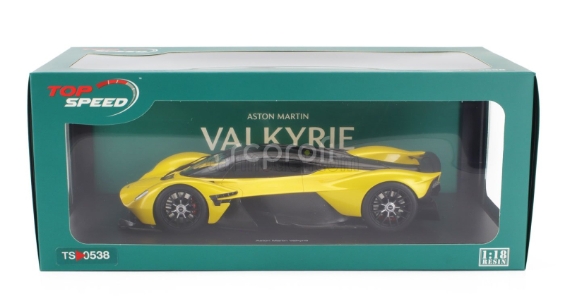 Truescale Aston martin Valkyrie 2021 1:18 Žlutá