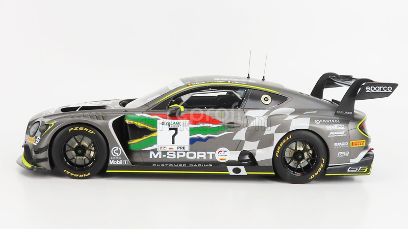 Truescale Bentley Continental Gt3 Team Bentley M-sport N 7 Intercontinental Gt Challenge 9h Kyalami 2020 J.pepper - M.soulet - J.gounon 1:18 Grey