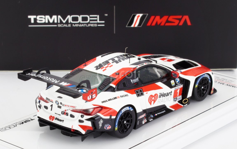 Truescale BMW 4-series M4 Gt3 3.0l Twin Turbo Team Paul Miller Racing N 1 3rd Gtd Pro Class Imsa 24h Daytona 2024 Bryan Sellers - Madison Snow - Neil Verhagen - Sheldon Van Der Linde 1:43 Bílá Červená Černá