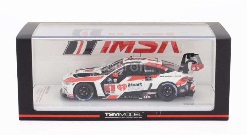 Truescale BMW 4-series M4 Gt3 3.0l Twin Turbo Team Paul Miller Racing N 1 3rd Gtd Pro Class Imsa 24h Daytona 2024 Bryan Sellers - Madison Snow - Neil Verhagen - Sheldon Van Der Linde 1:43 Bílá Červená Černá
