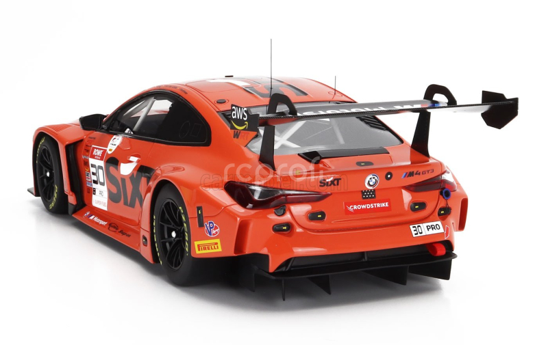 Truescale BMW 4-series M4 Gt3 Team Bmw Wrt N 30 Winner 8h Igtc Indy 2023 Sheldon Van Der Linde - Dries Vanthoor - Philippe Eng 1:18 Oranžová Černá