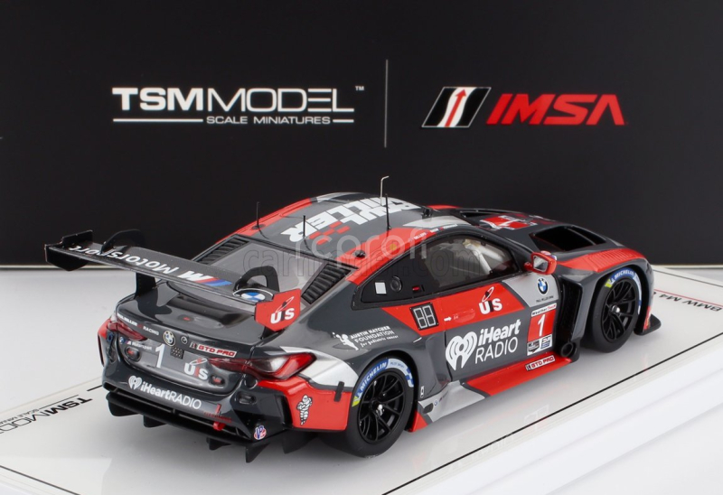 Truescale BMW 4-series M4 Gt3 Team Paul Miller Racing N 1 12h Sebring 2024 Bryan Sellers - Madison Snow - Neil Verhagen 1:43 Šedá Červená