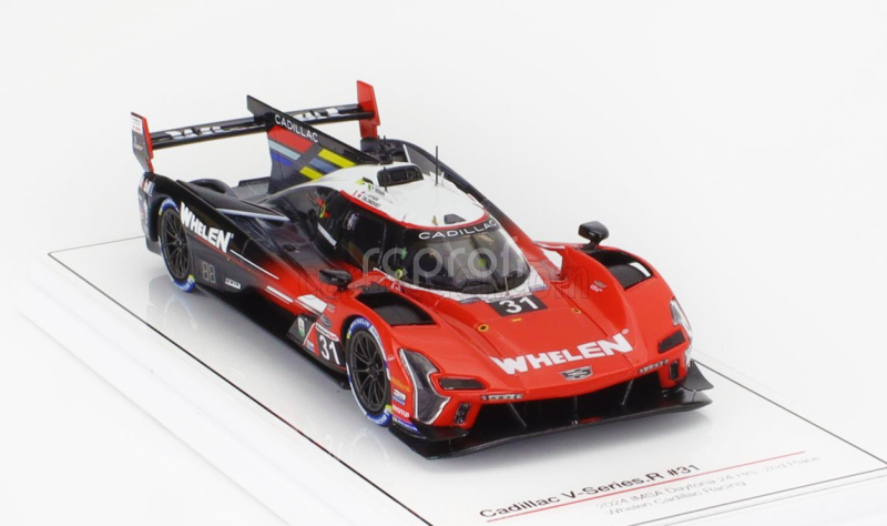 Truescale Cadillac V-series R 5.5l V8 Team Whelen Cadillac Racing N 31 2nd Imsa 24h Daytona 2024 Jack Aitken - Tom Blomqvist - Pipo Derani 1:43 Červená Černá