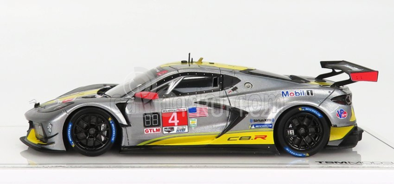 Truescale Chevrolet C8.r 6.2l V8 Team Corvette Racing N 4 2nd Gtlm Class 24h Daytona 2021 T.milner - A.sims - N.tandy 1:43 Žlutá Šedá