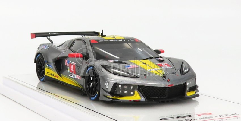 Truescale Chevrolet C8.r 6.2l V8 Team Corvette Racing N 4 2nd Gtlm Class 24h Daytona 2021 T.milner - A.sims - N.tandy 1:43 Žlutá Šedá