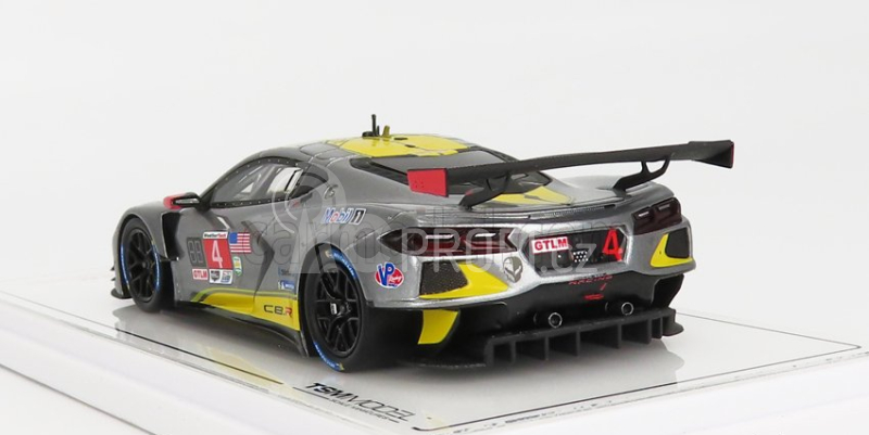 Truescale Chevrolet C8.r 6.2l V8 Team Corvette Racing N 4 2nd Gtlm Class 24h Daytona 2021 T.milner - A.sims - N.tandy 1:43 Žlutá Šedá