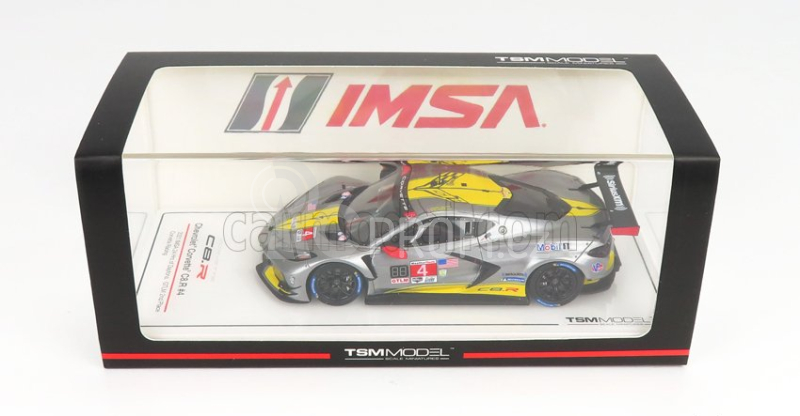Truescale Chevrolet C8.r 6.2l V8 Team Corvette Racing N 4 2nd Gtlm Class 24h Daytona 2021 T.milner - A.sims - N.tandy 1:43 Žlutá Šedá
