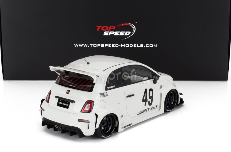 Truescale Fiat 500 Abarth 595 Lb Works N 49 Abas 2024 1:18 Bílá