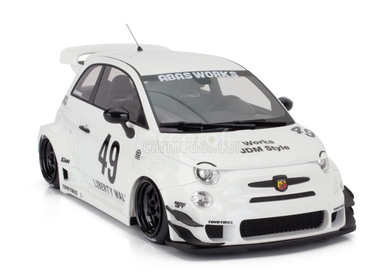 Truescale Fiat 500 Abarth 595 Lb Works N 49 Abas 2024 1:18 Bílá