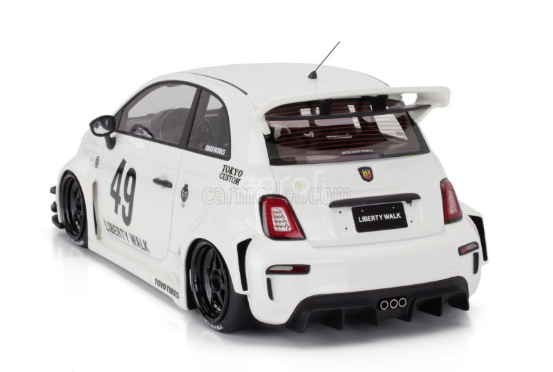 Truescale Fiat 500 Abarth 595 Lb Works N 49 Abas 2024 1:18 Bílá