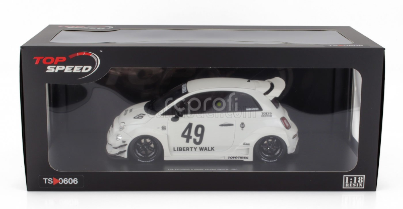 Truescale Fiat 500 Abarth 595 Lb Works N 49 Abas 2024 1:18 Bílá