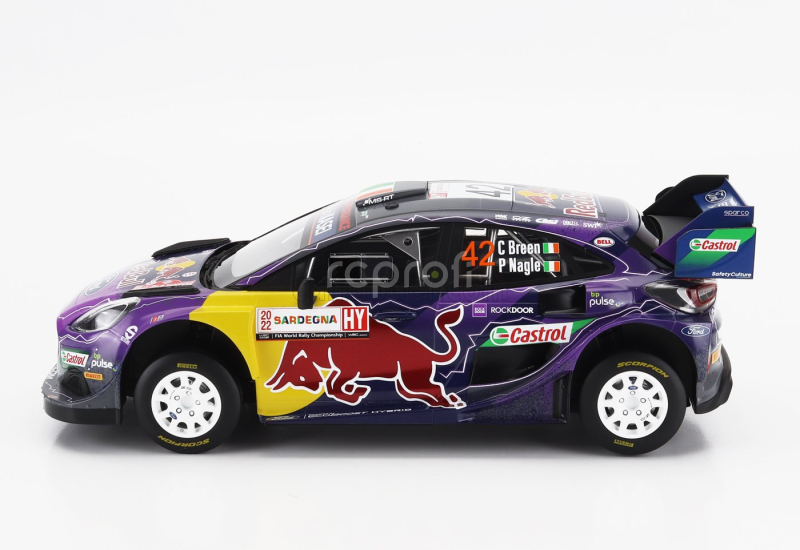 Truescale Ford england Puma Rally1 Red Bull Team M-sport Ford Wrt N 42 5th Rally Acropolis 2022 Craig Breen - Paul Nagle 1:18 Fialová Žlutá Černá
