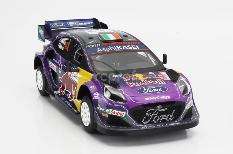 Truescale Ford england Puma Rally1 Red Bull Team M-sport Ford Wrt N 42 5th Rally Acropolis 2022 Craig Breen - Paul Nagle 1:18 Fialová Žlutá Černá
