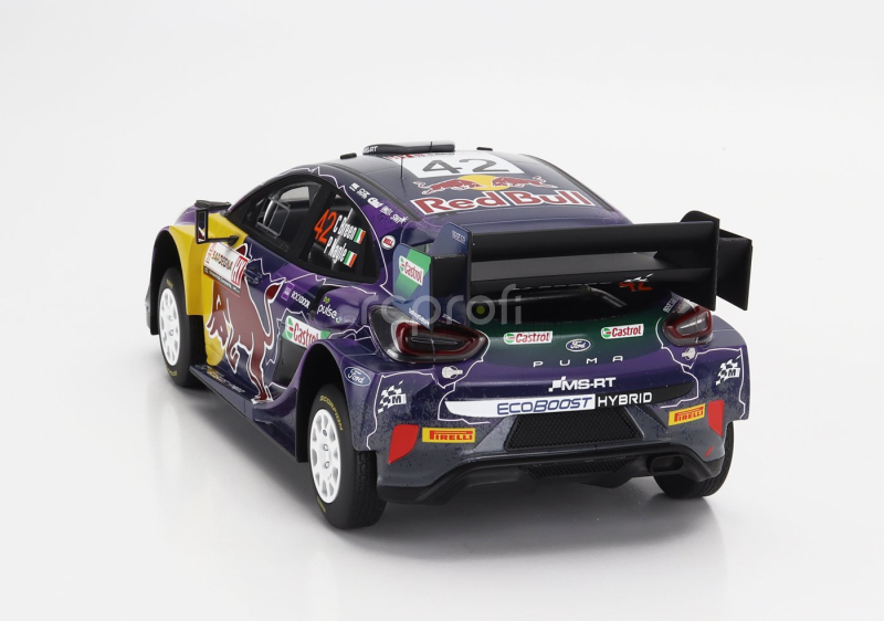 Truescale Ford england Puma Rally1 Red Bull Team M-sport Ford Wrt N 42 5th Rally Acropolis 2022 Craig Breen - Paul Nagle 1:18 Fialová Žlutá Černá