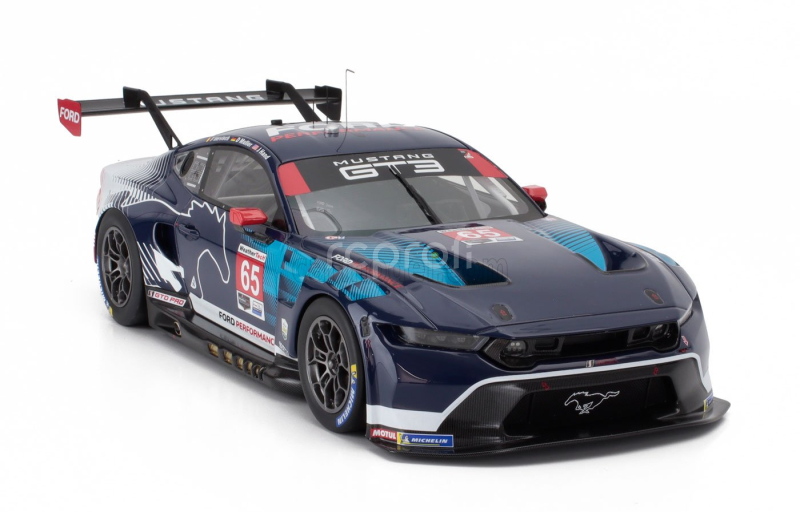 Truescale Ford usa Mustang Gt3 5.4l V8 Team Multimac Motorsport N 65 Imsa 24h Daytona 2024 Joey Hand - Dirk Muller - Frederic Vervisch 1:18 Blue