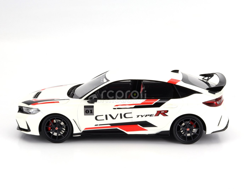 Truescale Honda Civic Type-r 2023 1:18 Bílá Červená