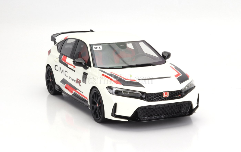 Truescale Honda Civic Type-r 2023 1:18 Bílá Červená