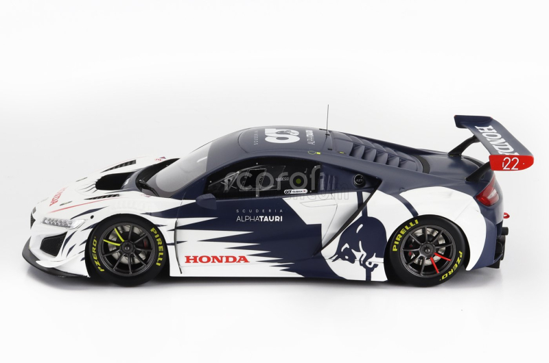 Truescale Honda Nsx Gt3 Evo Team Alpha Tauri N 0 Red Bull Formula Nurburgring 2023 Yuki Tsunoda 1:18 Bílá Modrá