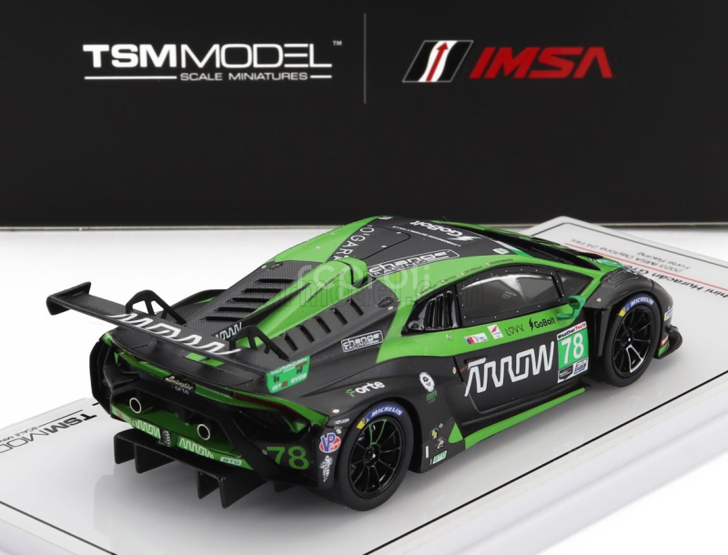 Truescale Lamborghini Huracan Gt3 Evo2 Team Forte Racing N 78 24h Daytona 2023 Marco Mapelli - Loris Spinelli - Benjamin Hites - Misha Goikhberg 1:43 Černá Zelená