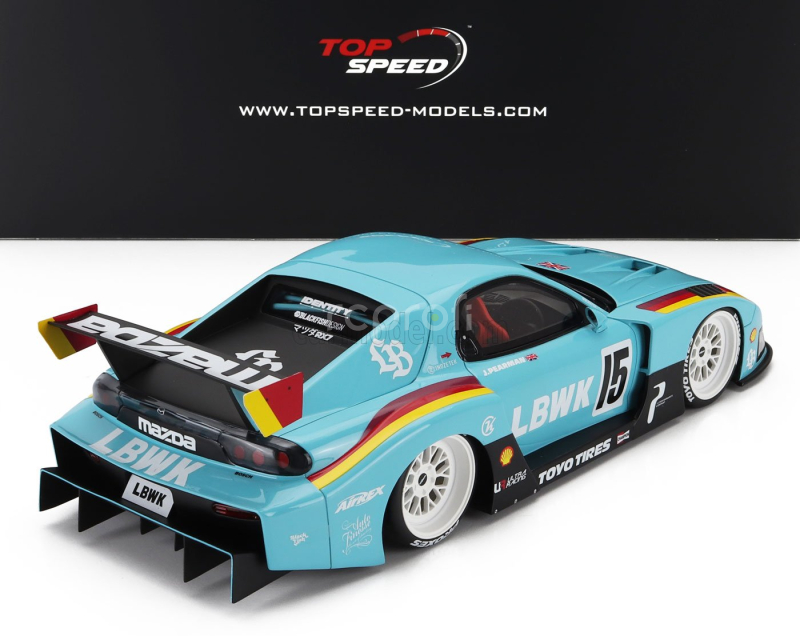 Truescale Mazda Rx-7 Lb Works Super Silhouette N 15 Racing Europe 2006 1:18 Světle Modrá