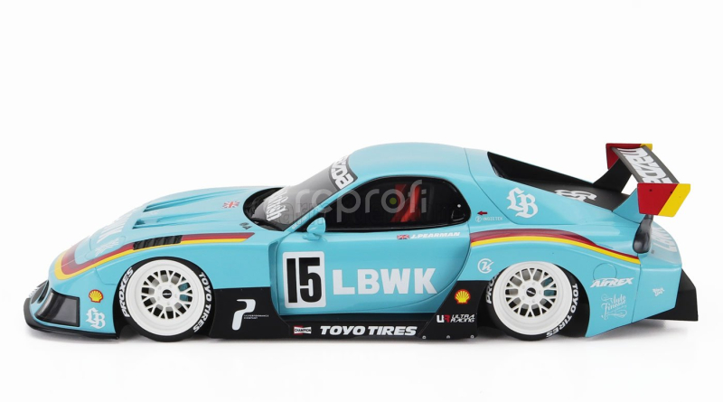 Truescale Mazda Rx-7 Lb Works Super Silhouette N 15 Racing Europe 2006 1:18 Světle Modrá