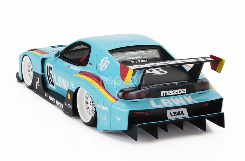 Truescale Mazda Rx-7 Lb Works Super Silhouette N 15 Racing Europe 2006 1:18 Světle Modrá