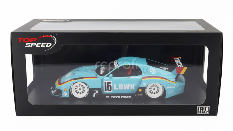 Truescale Mazda Rx-7 Lb Works Super Silhouette N 15 Racing Europe 2006 1:18 Světle Modrá