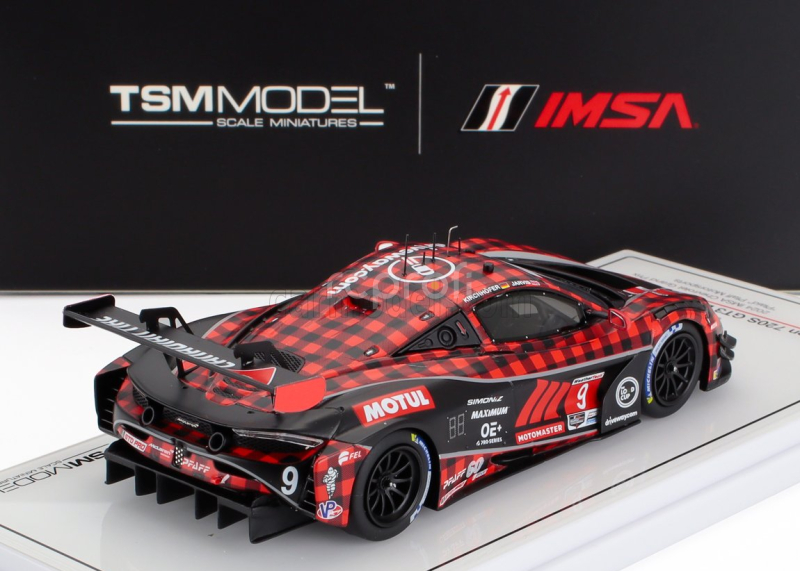 Truescale Mclaren 720s Gt3 Evo 4.0l Turbo V8 Team Pfaff Motorsport N 9 Imsa Chevrolet Grand Prix 2024 Oliver Jarvis - Marvin Kirchhofer 1:43 Červená Černá