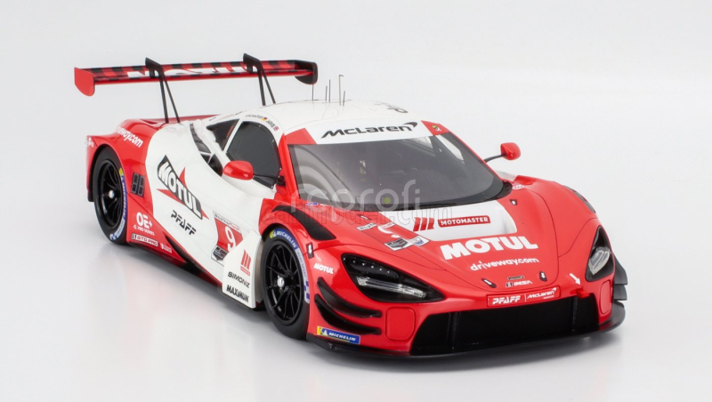 Truescale Mclaren 720s Gt3 Evo 4.0l Turbo V8 Team Pfaff Motorsport N 9 Imsa Motul Course Monterey 2024 Oliver Jarvis - Marvin Kirchhofer 1:18 Červená Bílá