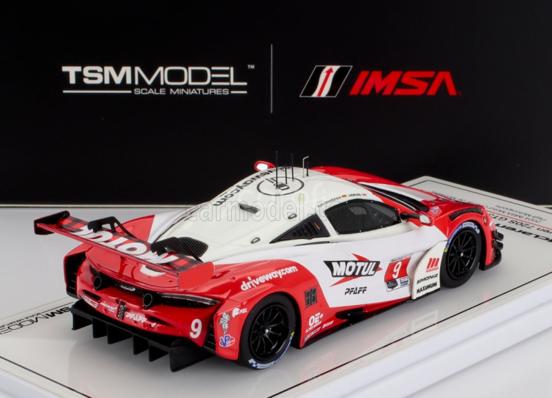 Truescale Mclaren 720s Gt3 Evo 4.0l Turbo V8 Team Pfaff Motorsport N 9 Imsa Motul Course Monterey 2024 Oliver Jarvis - Marvin Kirchhofer 1:43 Červená Bílá