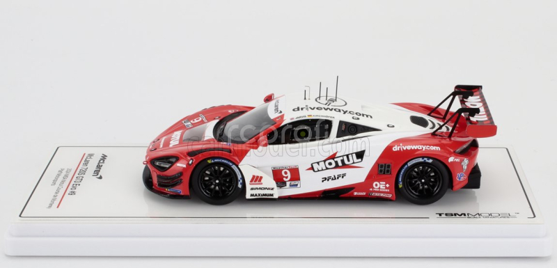 Truescale Mclaren 720s Gt3 Evo 4.0l Turbo V8 Team Pfaff Motorsport N 9 Imsa Motul Course Monterey 2024 Oliver Jarvis - Marvin Kirchhofer 1:43 Červená Bílá