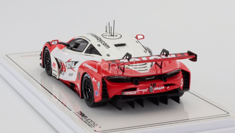 Truescale Mclaren 720s Gt3 Evo 4.0l Turbo V8 Team Pfaff Motorsport N 9 Imsa Motul Course Monterey 2024 Oliver Jarvis - Marvin Kirchhofer 1:43 Červená Bílá