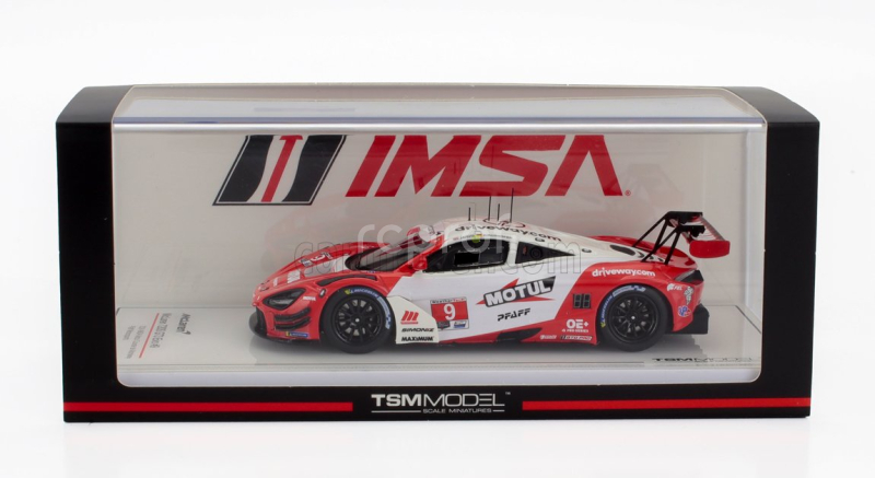 Truescale Mclaren 720s Gt3 Evo 4.0l Turbo V8 Team Pfaff Motorsport N 9 Imsa Motul Course Monterey 2024 Oliver Jarvis - Marvin Kirchhofer 1:43 Červená Bílá