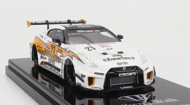 Truescale Nissan 35gt-rr Lb-silhouette N 23 Works Liberty Walk 2020 1:43 Bílá Žlutá Černá
