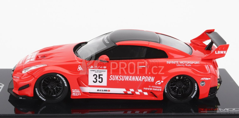 Truescale Nissan Gt-rr (r35) N 35 Lbwk Liberty Walk 2016 1:43 Červená Černá