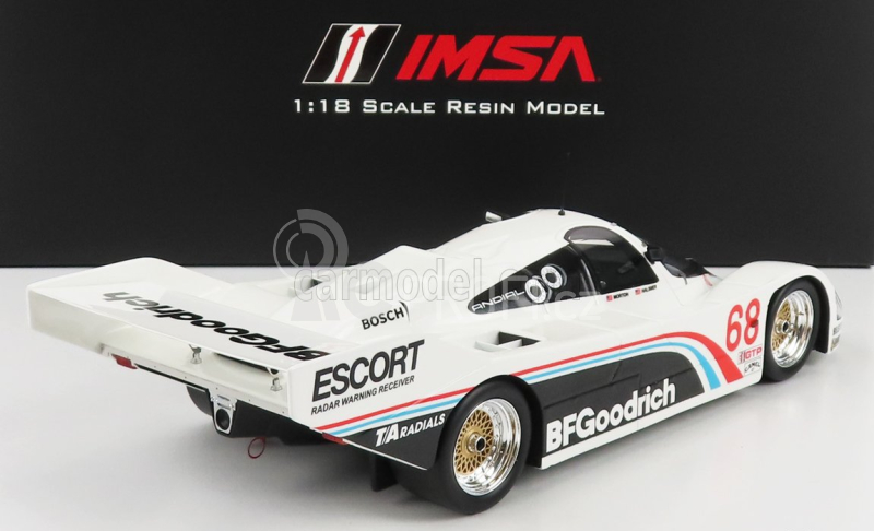 Truescale Porsche 962 Team Bfgoodrich N 68 500 Miles Imsa Road America 1986 D.brassfield - J.mass 1:18 Bílá Černá