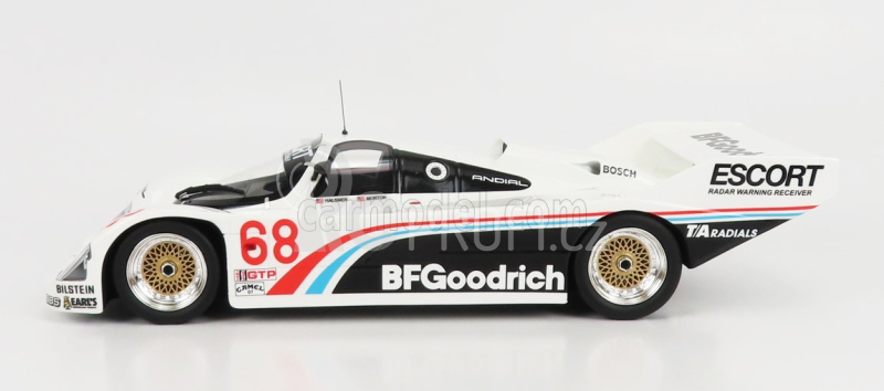 Truescale Porsche 962 Team Bfgoodrich N 68 500 Miles Imsa Road America 1986 D.brassfield - J.mass 1:18 Bílá Černá