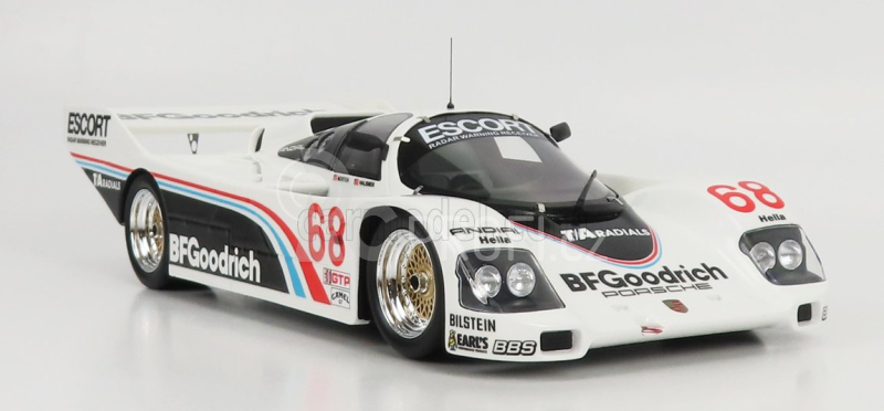 Truescale Porsche 962 Team Bfgoodrich N 68 500 Miles Imsa Road America 1986 D.brassfield - J.mass 1:18 Bílá Černá