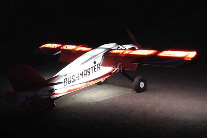 RC letadlo Turbo Bushmaster ARF 1830mm LED, červená