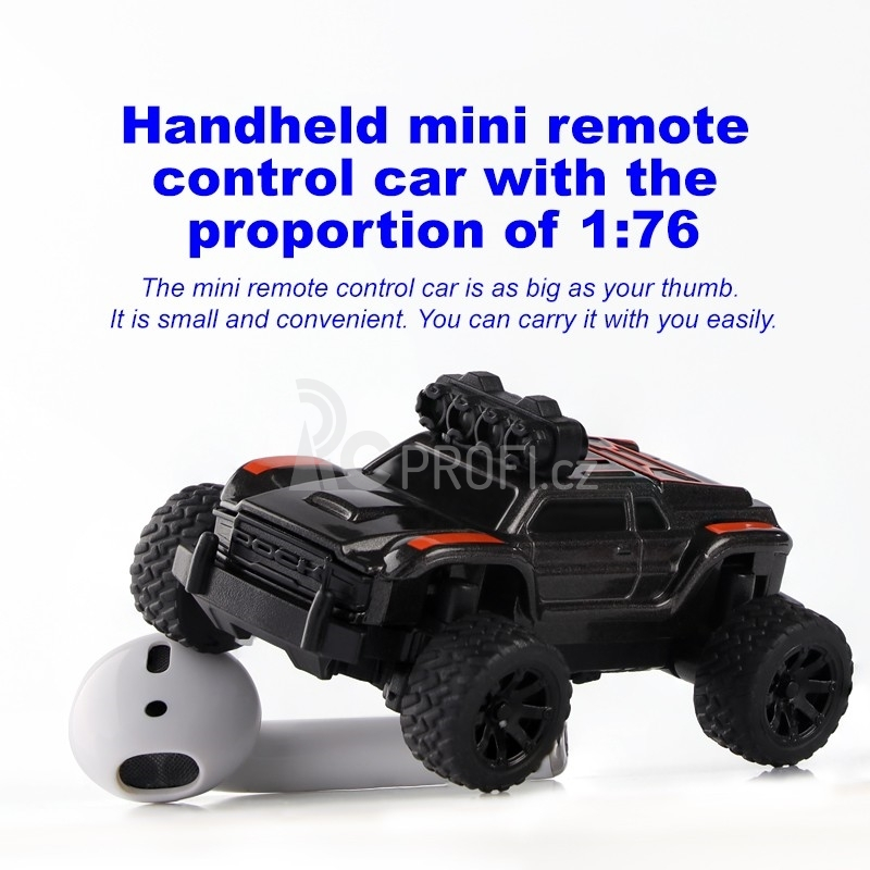 Turbo Racing 1/76 Off-Road RC Car RTR (šedá s oranžovým pruhem)
